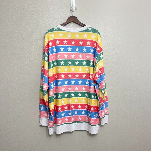 NWT Wildfox Roadtrip Stellar Stripe Sweater Size Medium Women's Oversized Stars - Picture 5 of 6